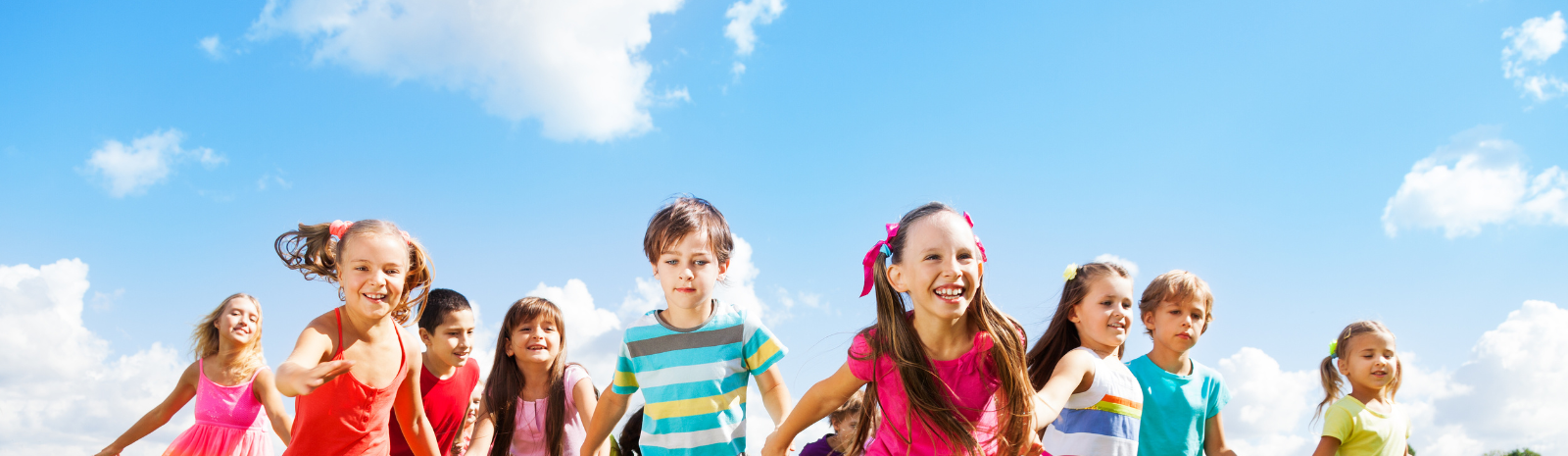 kids running in field