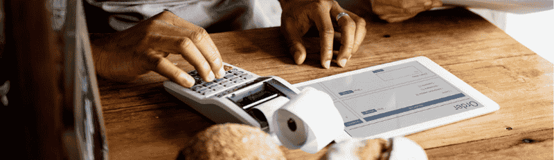 receipt printer and tablet